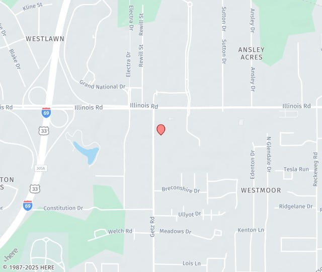 Location Map: NoSweat Fort Wayne, 1355 Getz Road, Suite C Fort Wayne, Indiana 46804